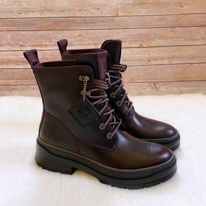 TIMBERLAND WOMEN'S MALYNN EK+ WATERPROOF LACE-UP BOOTS BURGUNDY A2F7G ALL SIZES